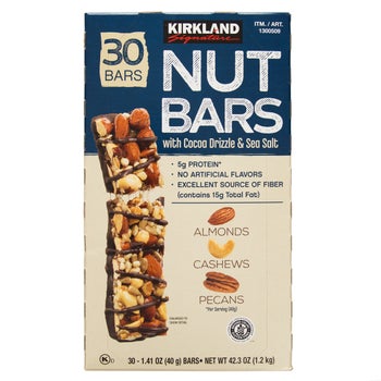 Kirkland Signature Nut Bars with Cocoa Drizzle & Sea Salt