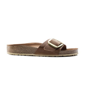 Sandalias de piel Madrid Big Buckle (Ajuste Estrecho) marrón