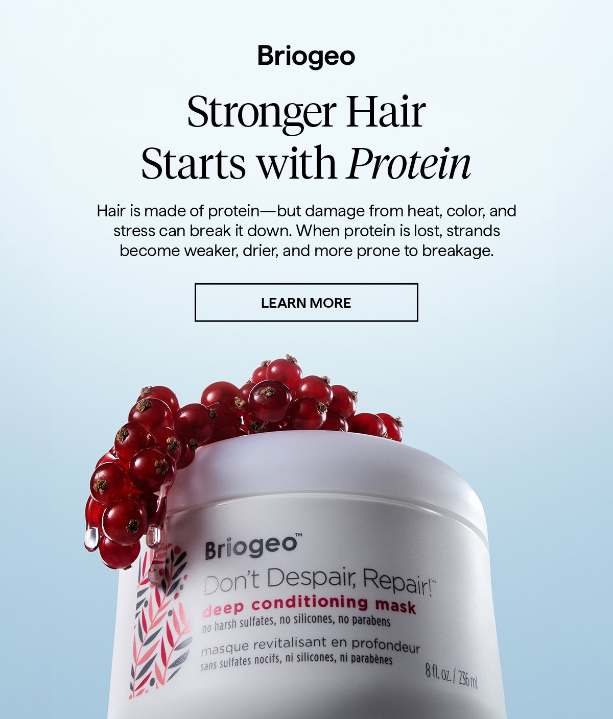 Hair is made of protein—but damage from heat, color, and stress can break it down. When protein is lost, strands become weaker, drier, and more prone to breakage.