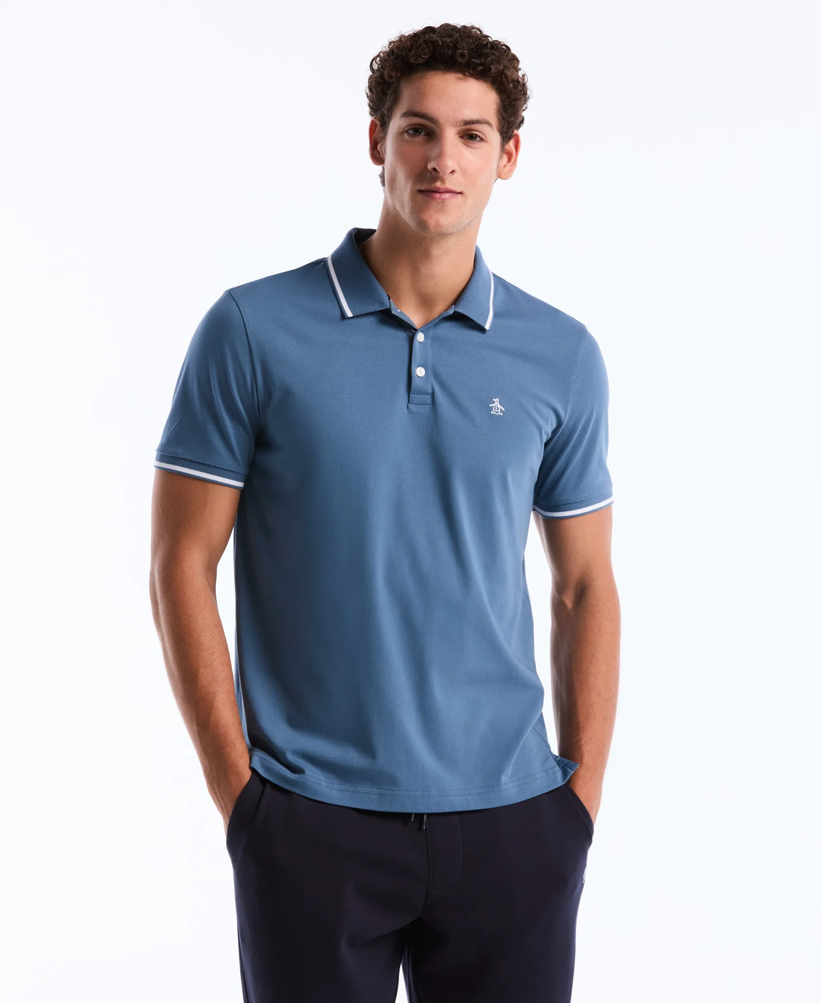 Image of Tipped Jersey Polo