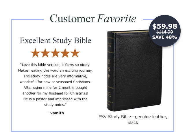 Customer Favorite | ESV Study Bible, genuine leather