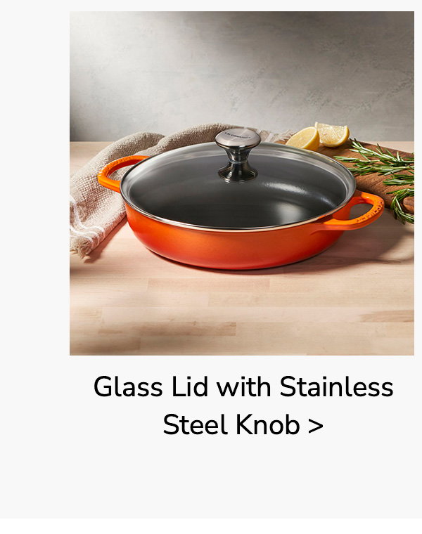 Glass Lid with Stainless Steel Knob