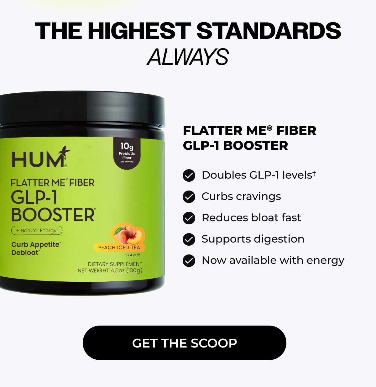 Flatter Me Fiber GLP-1 Booster Peach Iced Tea