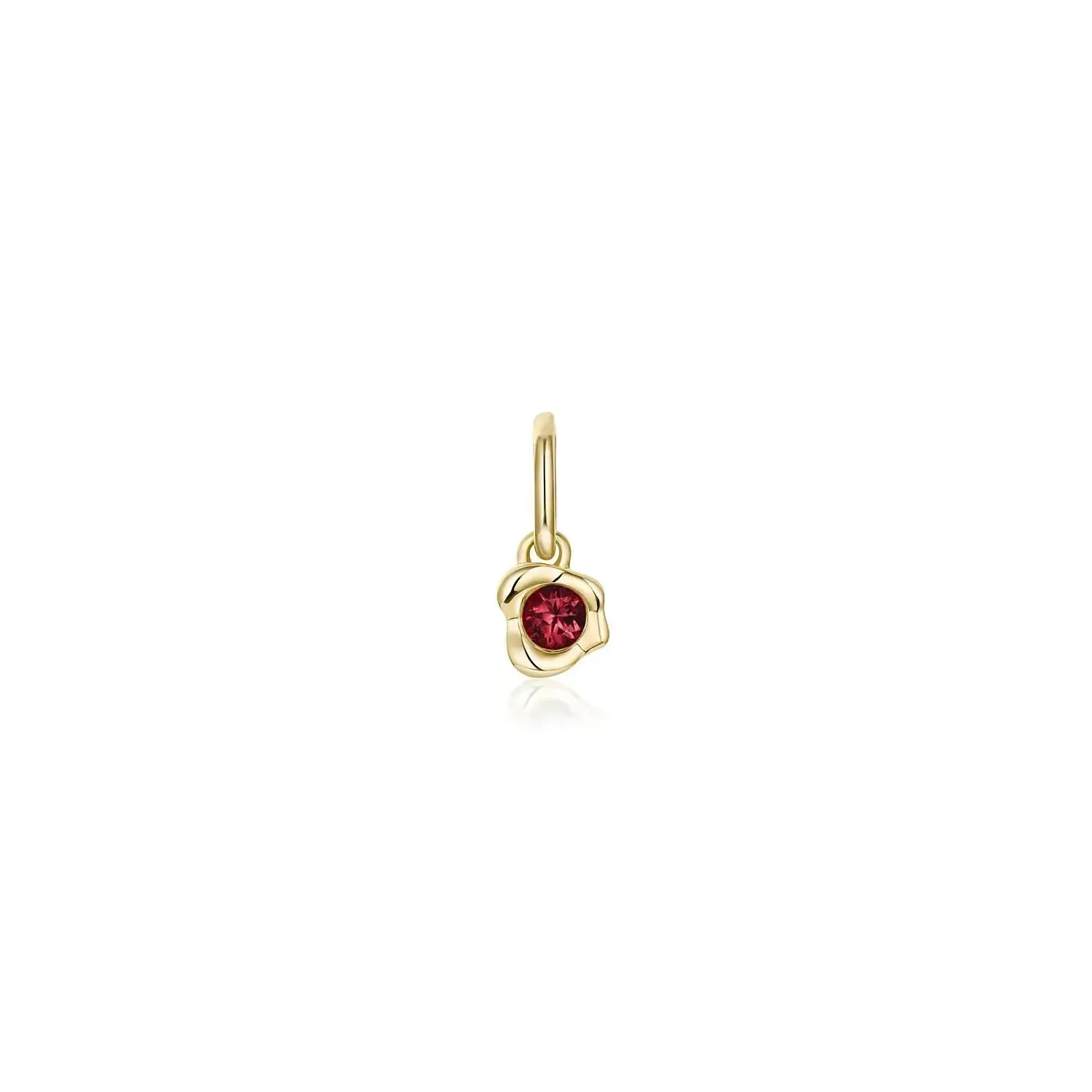Image of Abstract Bezel Birthstone Charm