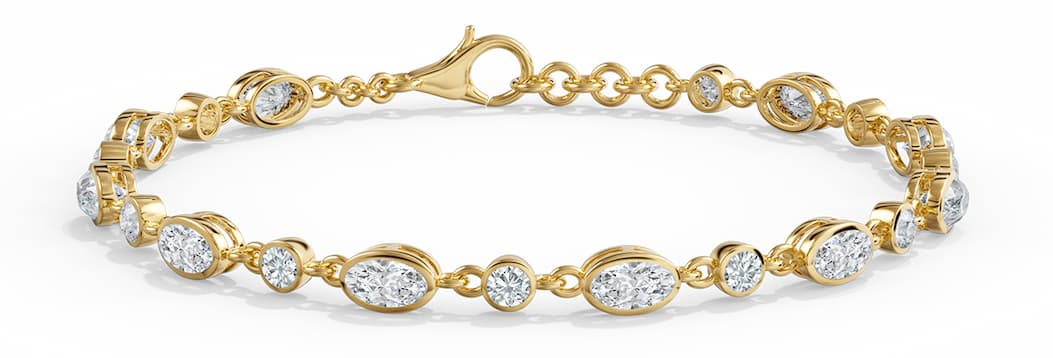 Alternating Diamond Tennis Bracelet
