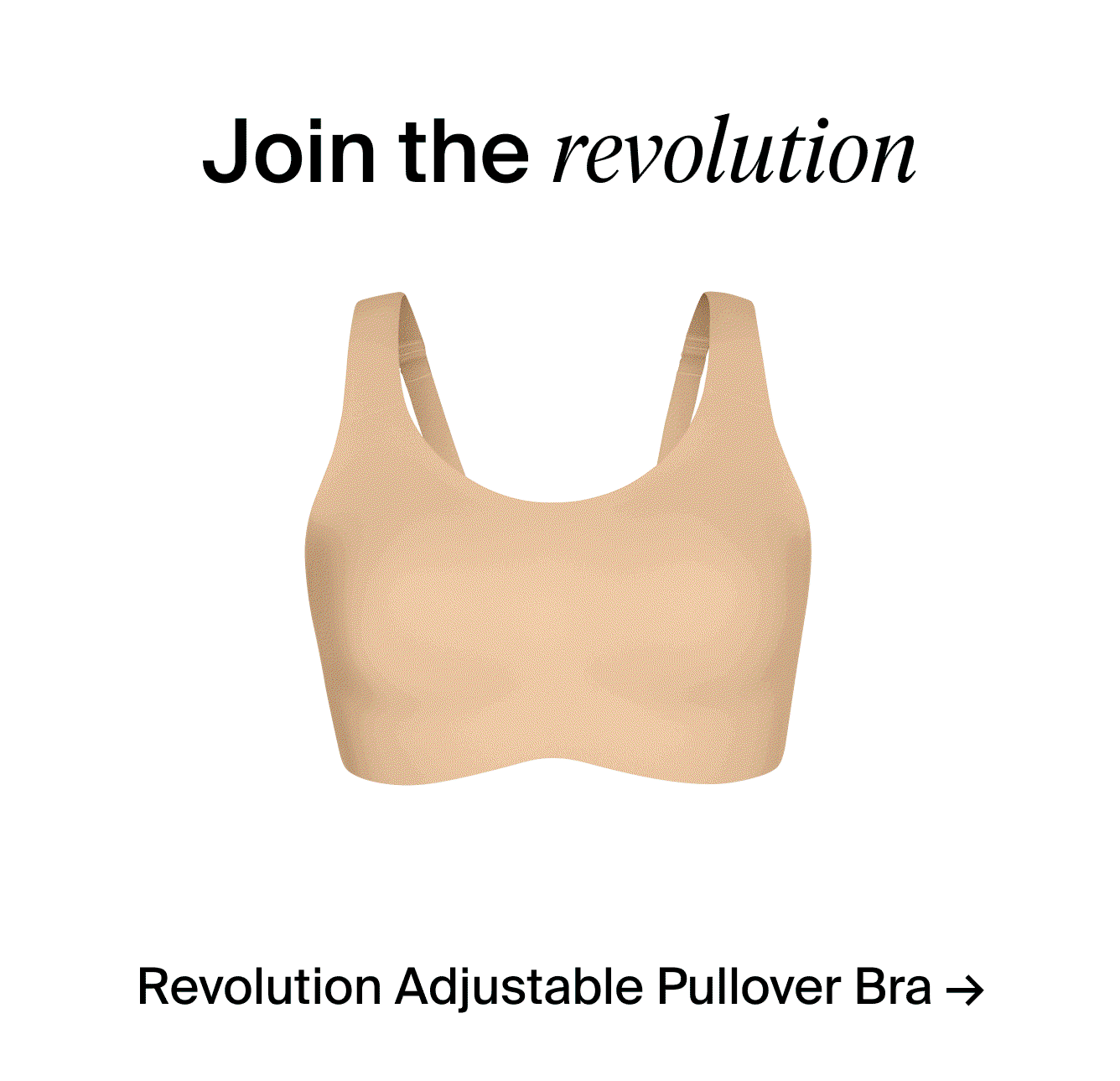 JOIN THE REVOLUTION - Revolution Adjustable Pullover Bra -> 
