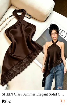 SHEIN Clasi Summer Elegant Solid...