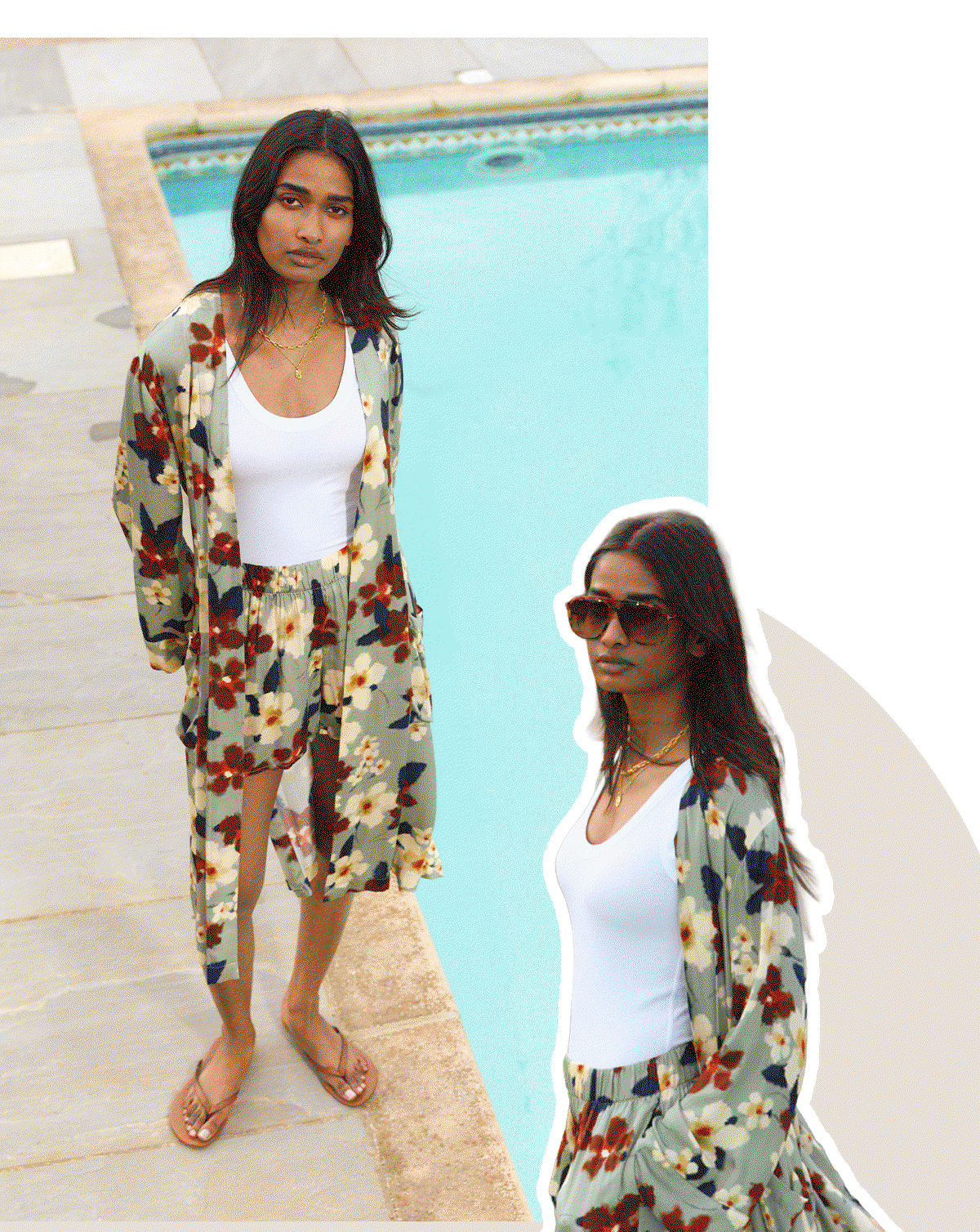 Onassia Printed Robe