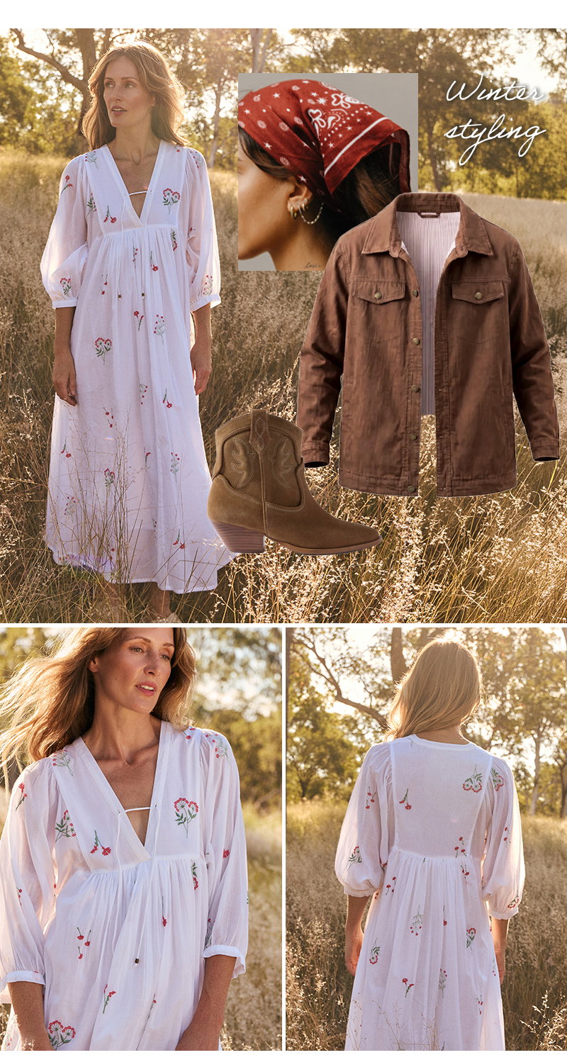 Shop Cairo Boho Dress in Sunlit Grove