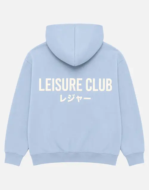 Leisure Club Puff Print Oversized Hoodie