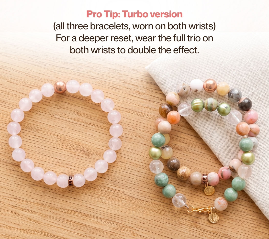 Pro Tip: Turbo version (all three bracelets, worn on both wrists)
