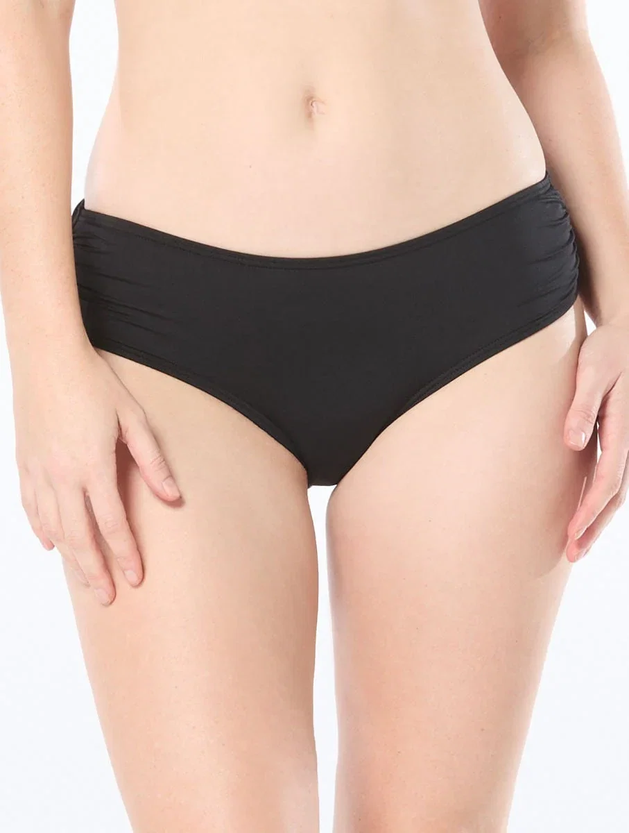 Image of Coco Reef Prime Side Shirred Bikini Bottom - Classic Solids