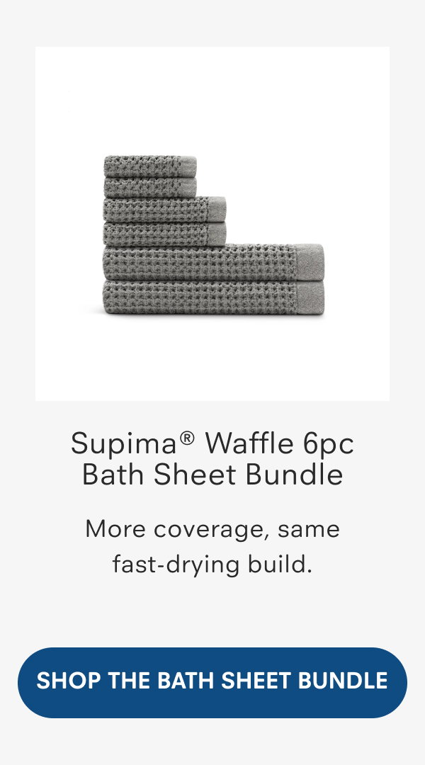 Supima® Waffle 6pc Bath Sheet Bundle