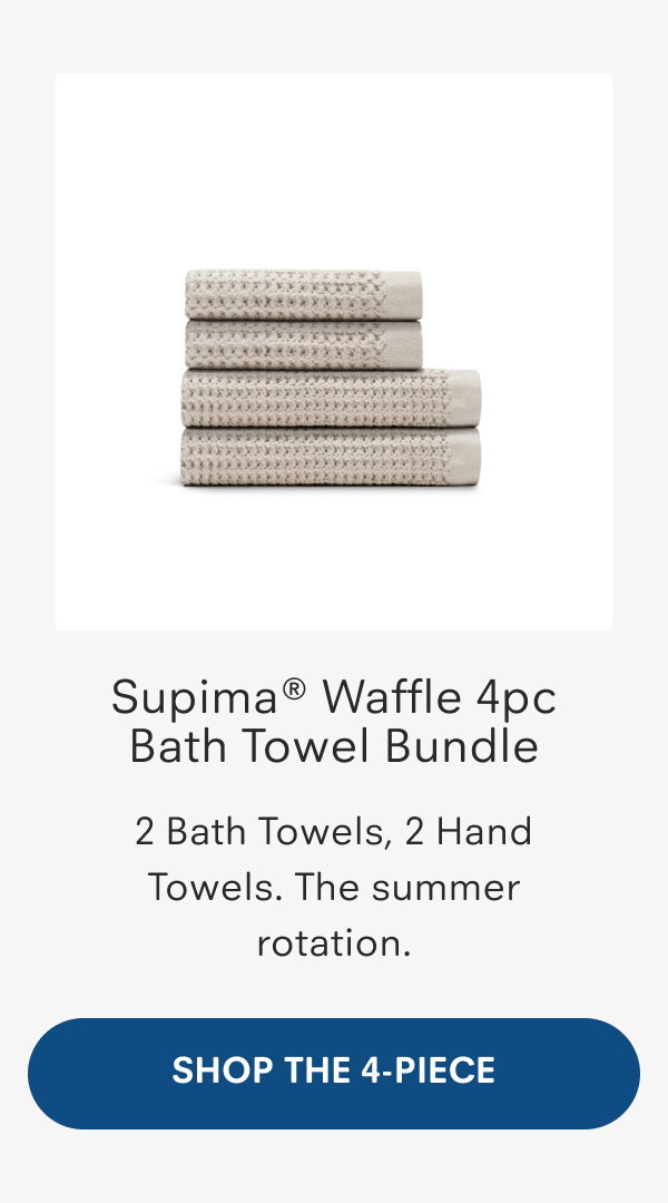 Supima® Waffle 4pc Bath Towel Bundle