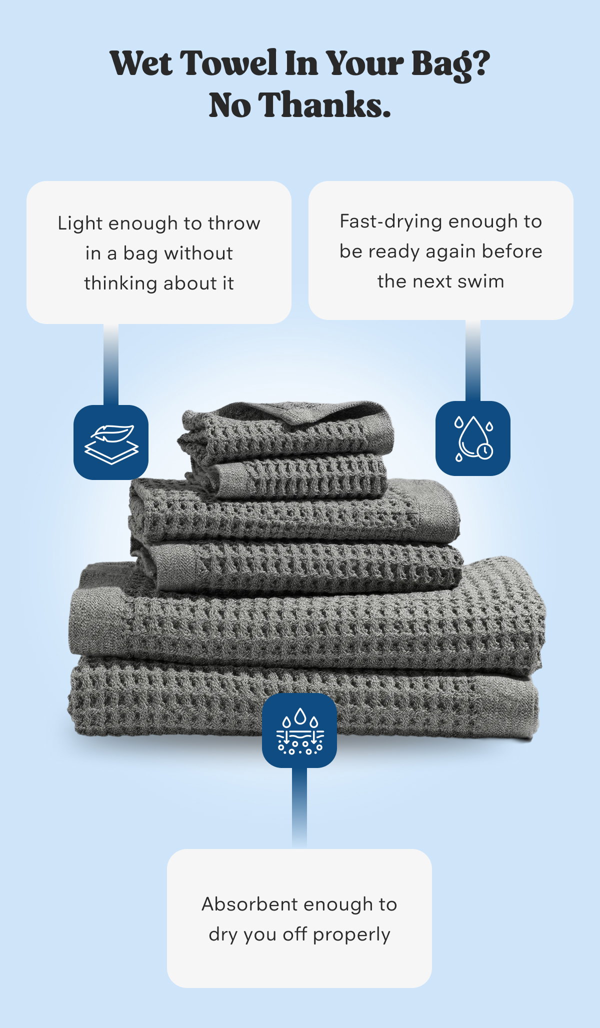 Wet Towel In Your Bag? No thanks.