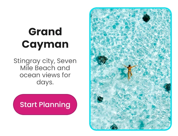 Grand Cayman Stingray city, Seven Mile Beach and ocean views for days.