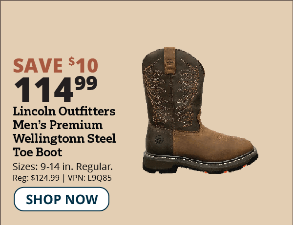 lo wellington steel toe boot