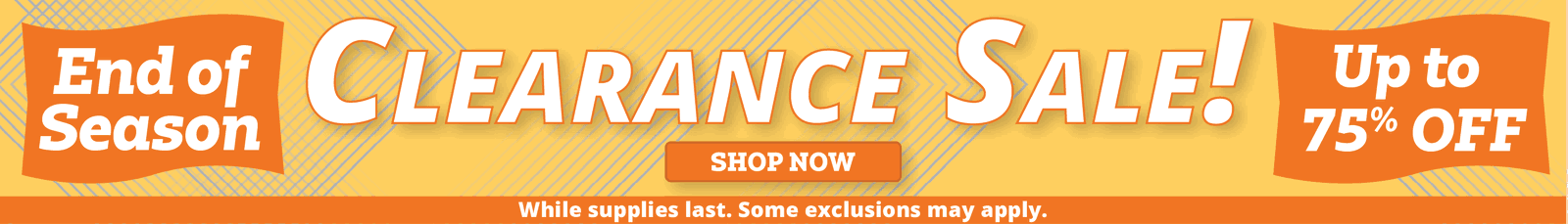 end of season clearance sale