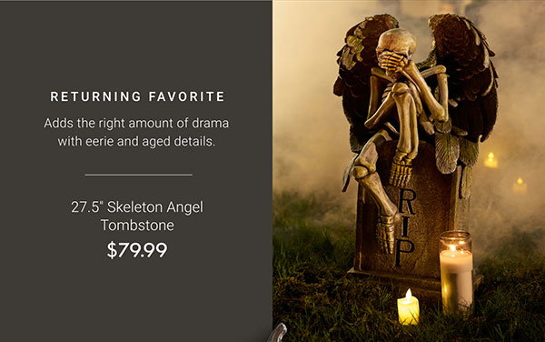 27.5" Skeleton Angel Toubstone