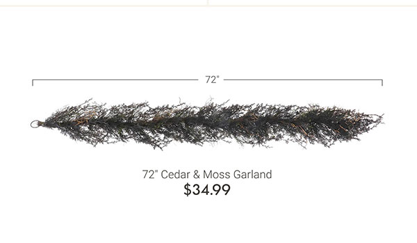 72" Cedar & Moss Garland