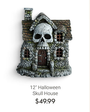 12" Halloween Skull House