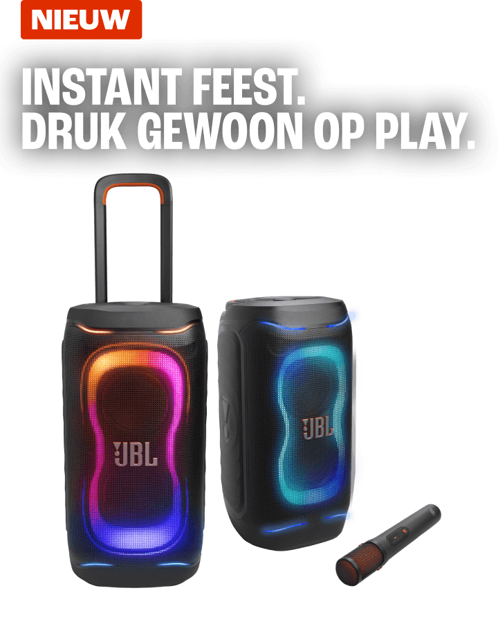Instant feest. Druk gewoon op play.