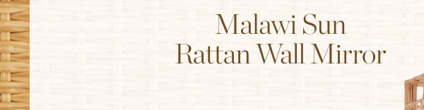 Malawi Sun Rattan Wall Mirror