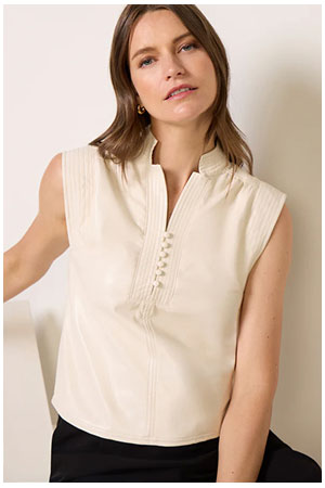 SHOP Tayma Leather Top
