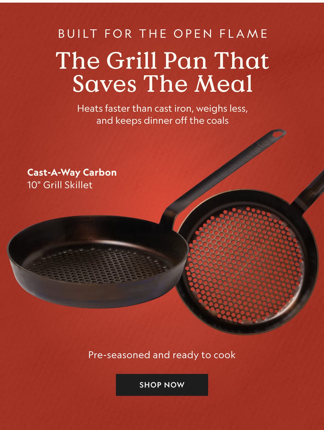 Cast-A-Way Carbon 10" Grill Skillet
