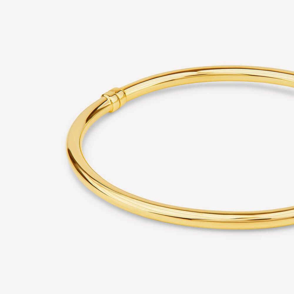 9ct Yellow Gold Plain Bangle 