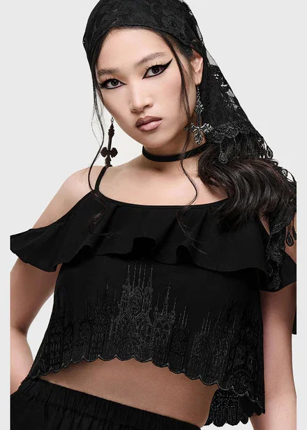 Killstar Thorned Spire Top Zwart