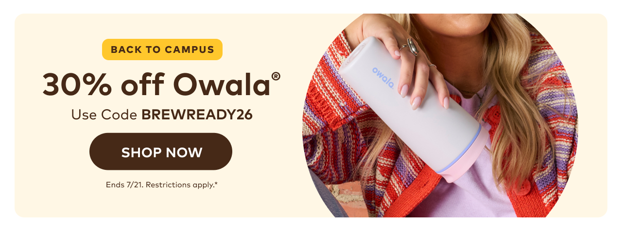 30% off Owala® with code BREWREADY26