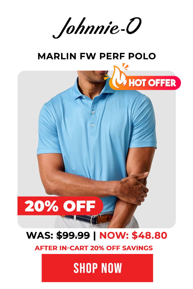 johnnie-O Marlin Featherweight Performance Golf Polo - ON SALE