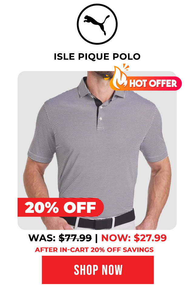 PUMA Isle Pique Golf Polo - ON SALE
