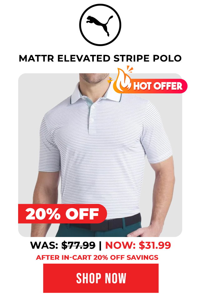 PUMA MATTR Elevated Stripe Golf Polo