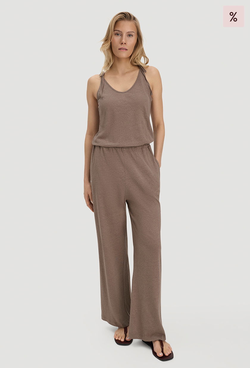 Jersey Jumpsuit Relaxed aus Leinen und Bio-Baumwolle