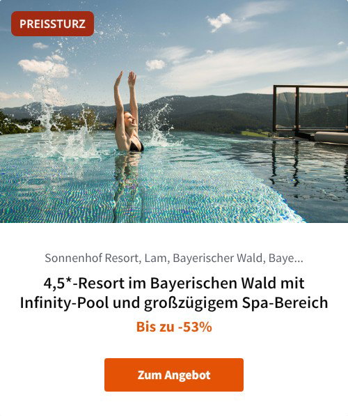 4,5*-Resort im Bayerischen Wald mit Infinity-Pool und großzügigem Spa-Bereich