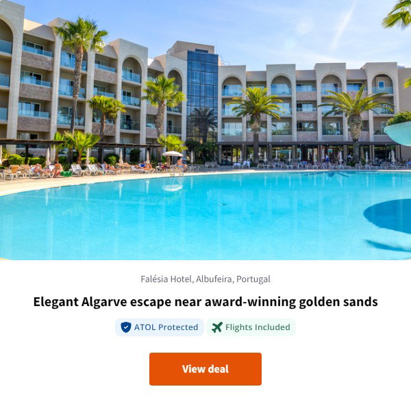 Elegant Algarve escape near award-winning golden sands