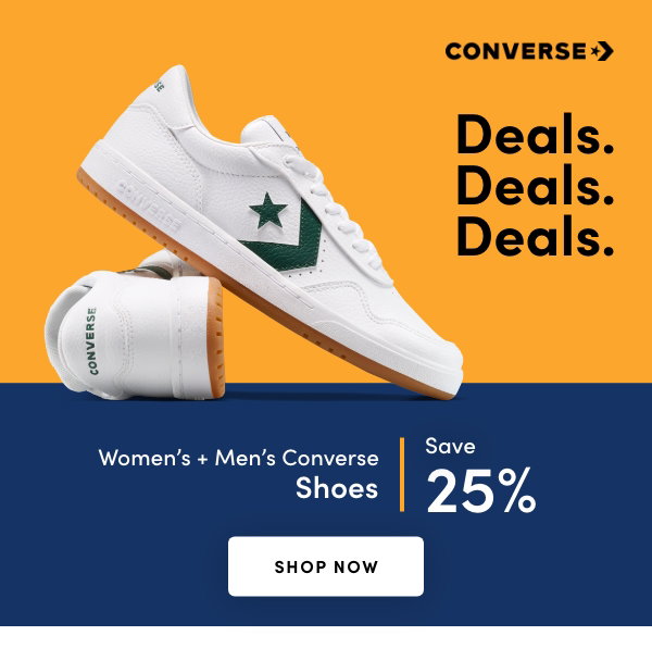 Women's + Men's Converse Shoes Save 25%
