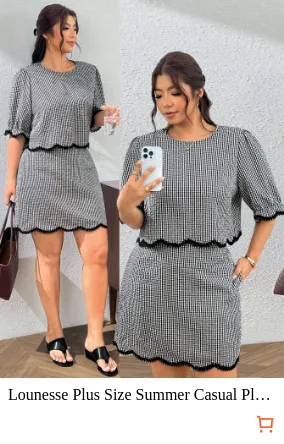 Lounesse Plus Size Summer Casual...