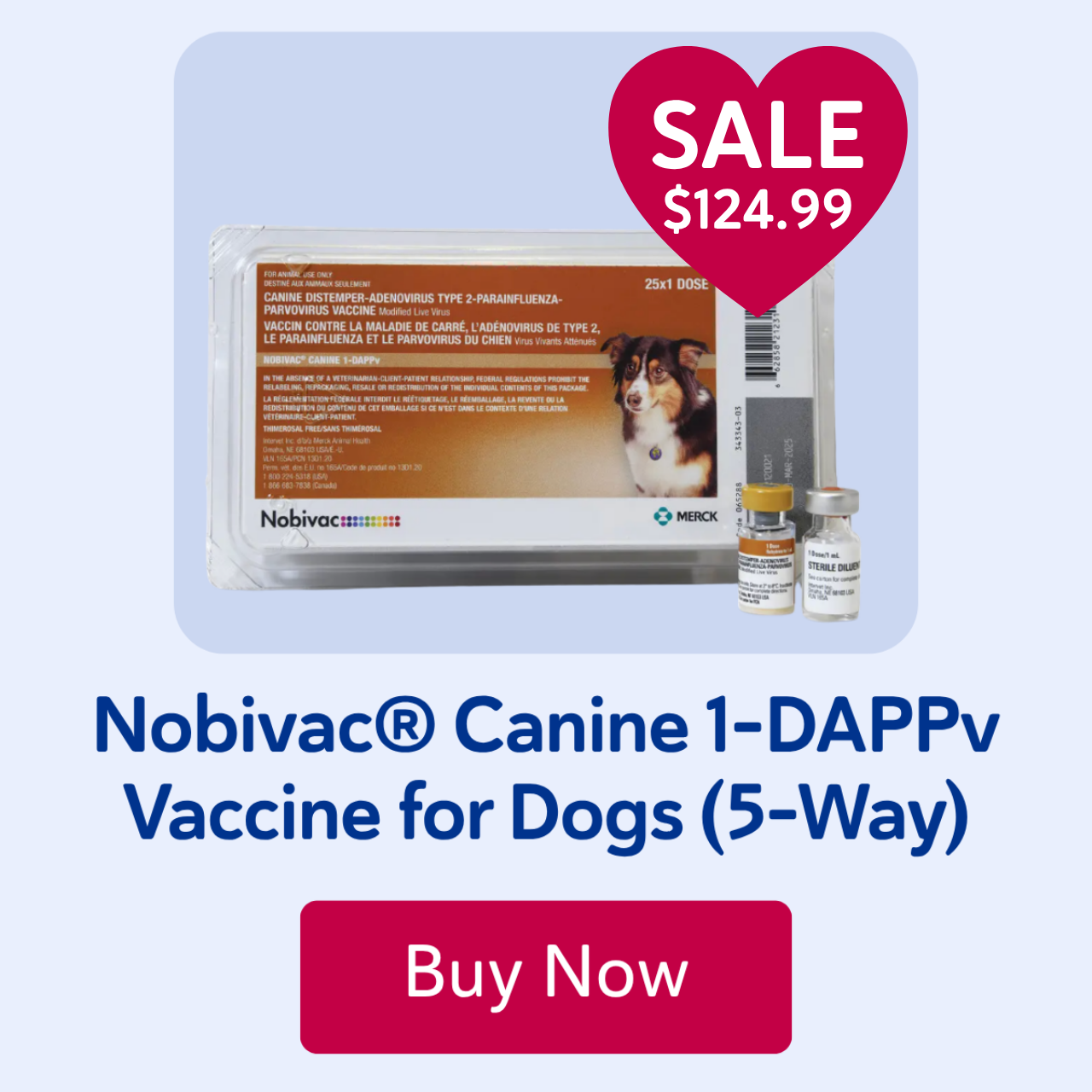 Nobivac® Canine 1-DAPPv Vaccine for Dogs (5-Way)