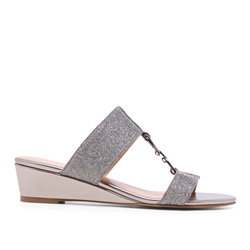 Presice Pewter Sandals