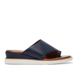 Oricola Navy Leather Sandals