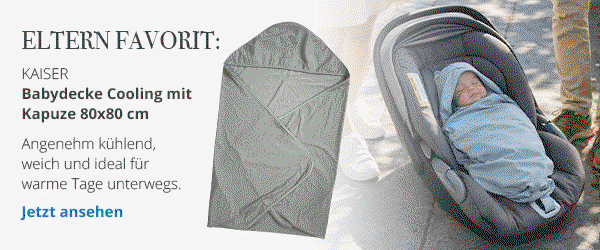 Eltern Favorit: Babydecke Cooling mit Kapuze  Angenehm kühlend, weich und ideal für warme Tage unterwegs