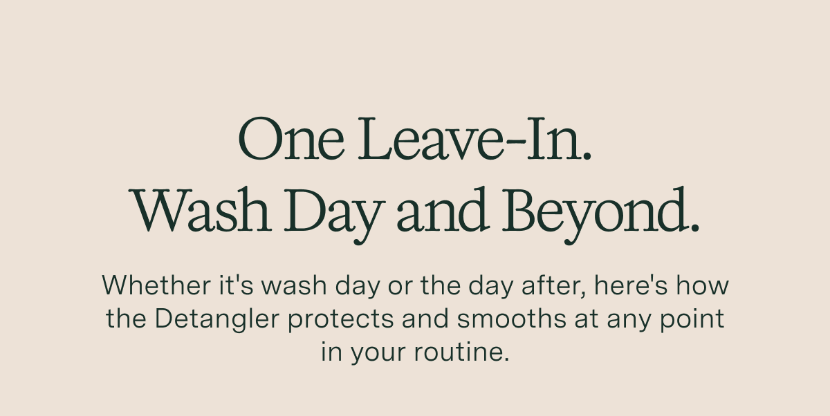One Leave-In, Wash Day and Beyond