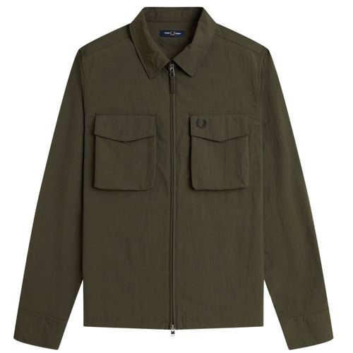 Fred Perry Ripstop Pocket Overshirt - Hunting Green