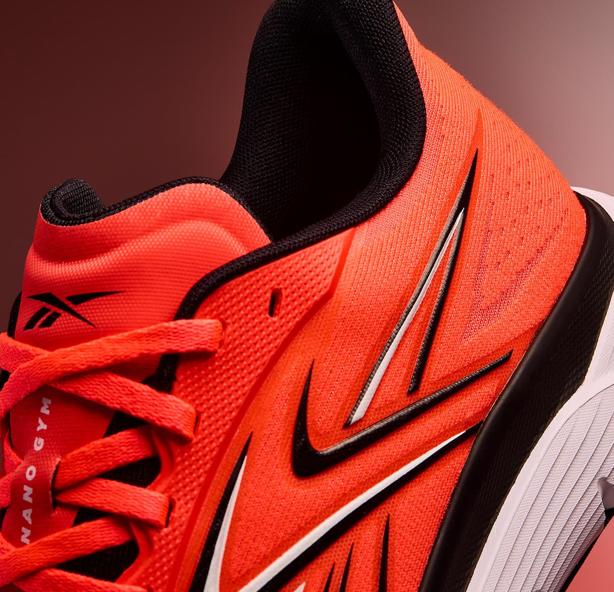 Collage of Nano Gym 2.0 training shoes, highlighting close-up design details and performance materials.