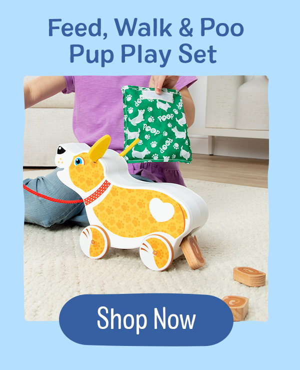 Feed, Walk & Poo Pup Play Set