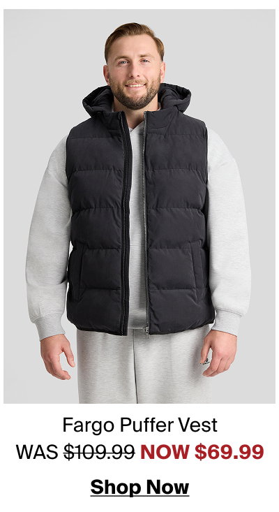 Black Fargo Puffer Vest