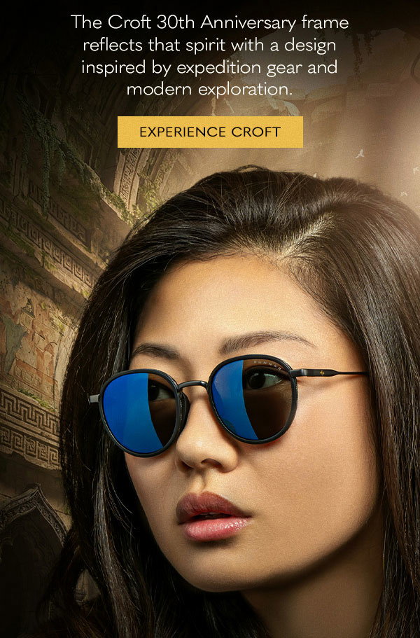The Croft 30th Anniversary frame reflects that spirit with a design inspired by expedition gear and modern exploration. Experience Croft.